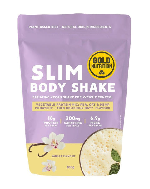 Slim Body Shake – Batido Proteico Vegetal com L-Carnitina e Fibra Saciante - 300 grs - Gold Nutrition - naturvida.pt
