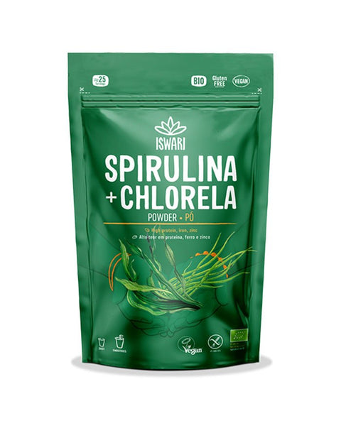 Spirulina e Clorela Bio - 125 grs - Iswari - naturvida.pt