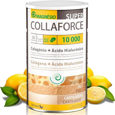 Super Collaforce 10000mg Colagénio + Ácido Hialurónico - Sabor a Limão - 450 grs - Dietmed - naturvida.pt