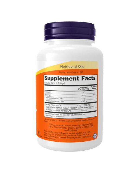 Super Primrose 1300mg - 60 Cápsulas - Now Foods - naturvida.pt