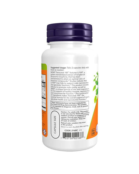 Testojack 100 - 60 Cápsulas - Now Foods - naturvida.pt