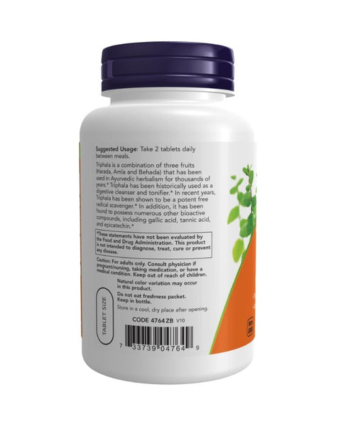 Triphala 500mg - 120 Comprimidos - Now Foods - naturvida.pt