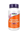 Turmeric & Bromelain - 90 Cápsulas - Now Foods - naturvida.pt