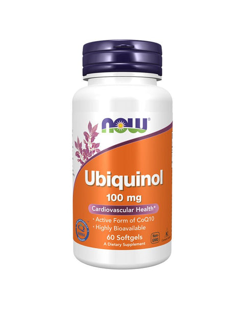 Ubiquinol 100mg - 60 Cápsulas - Now Foods - naturvida.pt