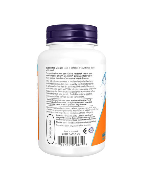 Ultra Omega 3 (500 EPA / 250 DHA) - 90 Cápsulas - Now Foods - naturvida.pt