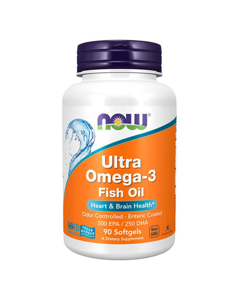 Ultra Omega 3 (500 EPA / 250 DHA) - 90 Cápsulas - Now Foods - naturvida.pt