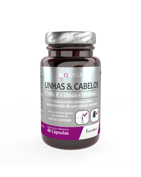 Unhas e Cabelos - 48 Cápsulas - Biokygen Fharmonat - naturvida.pt