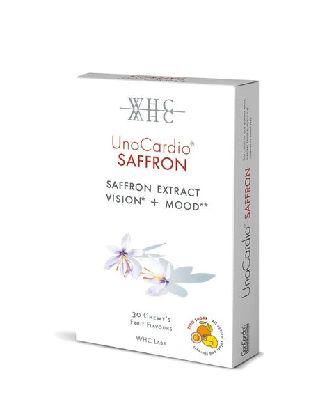 UnoCardio Saffron - 30 Drageias Mastigáveis - WHC Labs - naturvida.pt