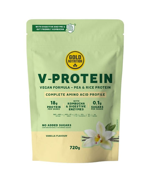 V - Protein Baunilha - 720 grs – Gold Nutrition - naturvida.pt