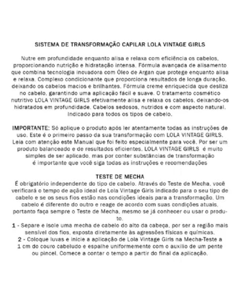Vintage Girls Redutor de Volume - 100grs - Lola From Rio