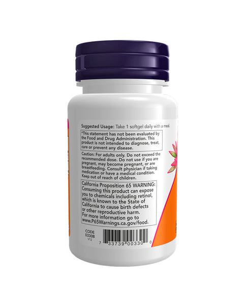 Vitamin A 10000iu - 100 Capsules - Now Foods