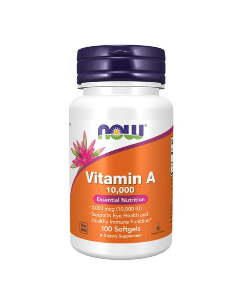 Vitamina A 10000ui - 100 Cápsulas - Now Foods - naturvida.pt