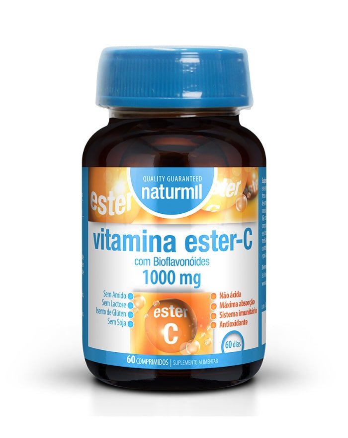 Vitamina C Ester 1000mg - 60 Comprimidos - Naturmil - naturvida.pt