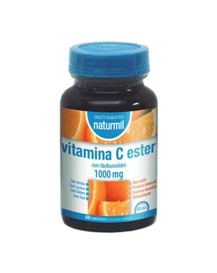 Vitamina C Ester 1000mg - 60 Comprimidos - Naturmil - naturvida.pt