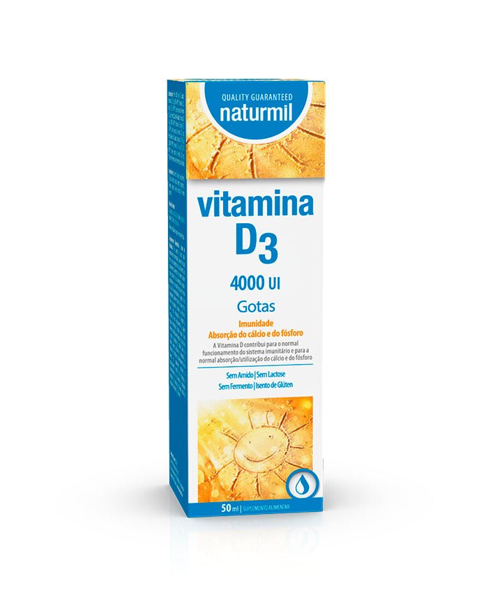 Vitamina D3 4000ui - 50ml - Naturmil - naturvida.pt