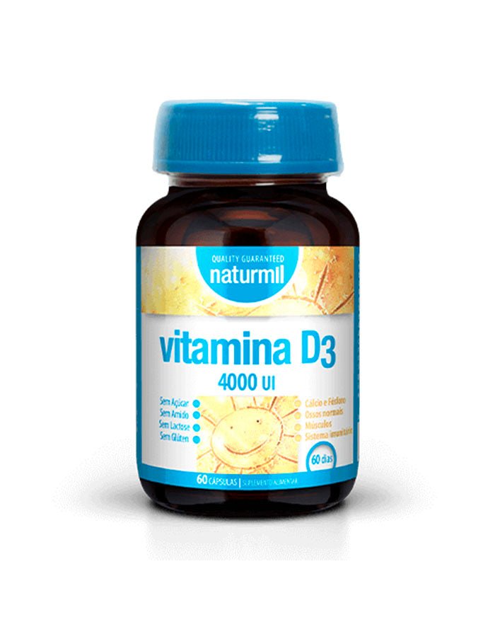 Vitamina D3 4000ui - 60 Cápsulas - Naturmil - naturvida.pt