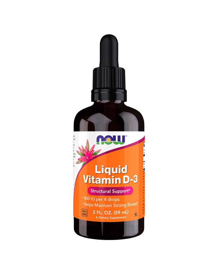 Vitamina D3 400ui Liquida - 59ml - Now Foods - naturvida.pt