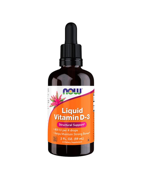 Vitamina D3 400ui Liquida - 59ml - Now Foods - naturvida.pt
