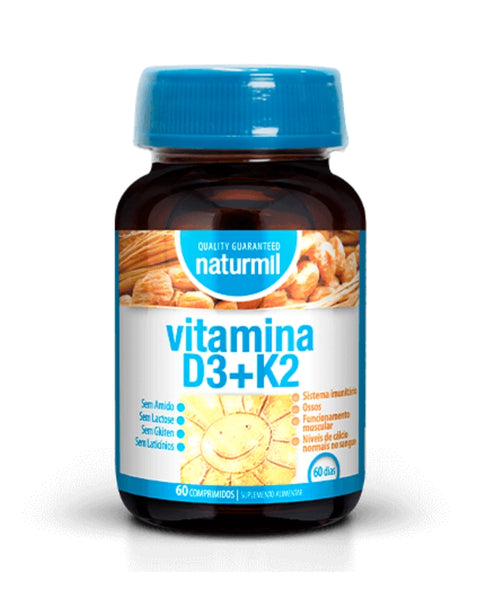 Vitamina D3+K2 - 60 Comprimidos - Naturmil