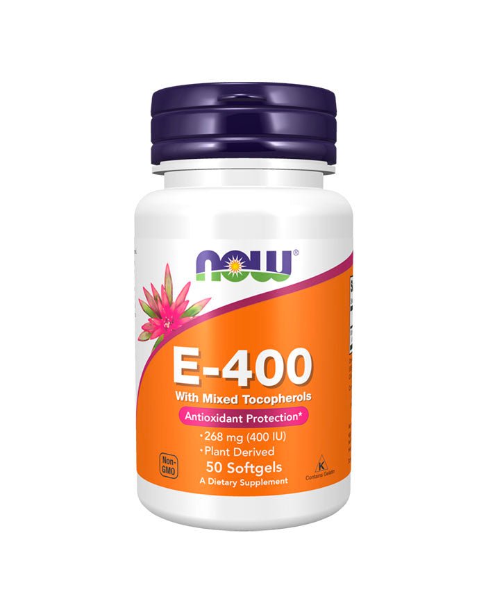 Vitamina E 400ui - 50 Cápsulas - Now Foods - naturvida.pt