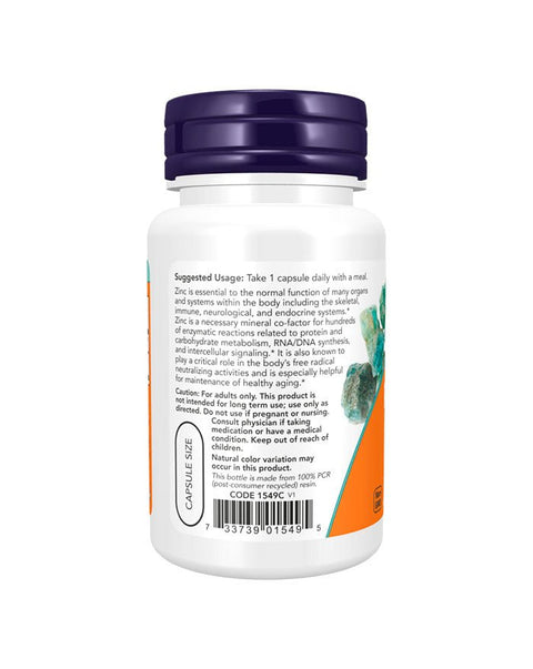 Zinc Picolinate 50mg - 60 Cápsulas - Now Foods - naturvida.pt