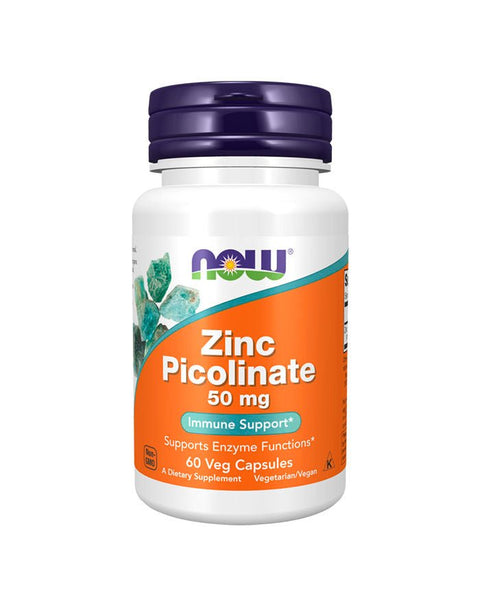 Zinc Picolinate 50mg - 60 Cápsulas - Now Foods - naturvida.pt