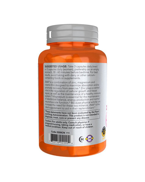 ZMA - 90 Cápsulas - Now Foods - naturvida.pt